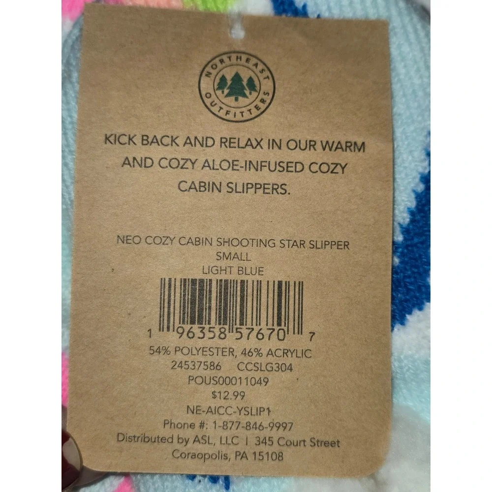 Northeast Outfitters Youth Cozy Cabin Slipper Socks, Stars, Size‎ 10K-4